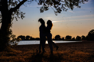 Almere strand zonsondergang